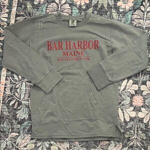 Comfort Colors Gray Bar Harbor Maine Sweatshirt